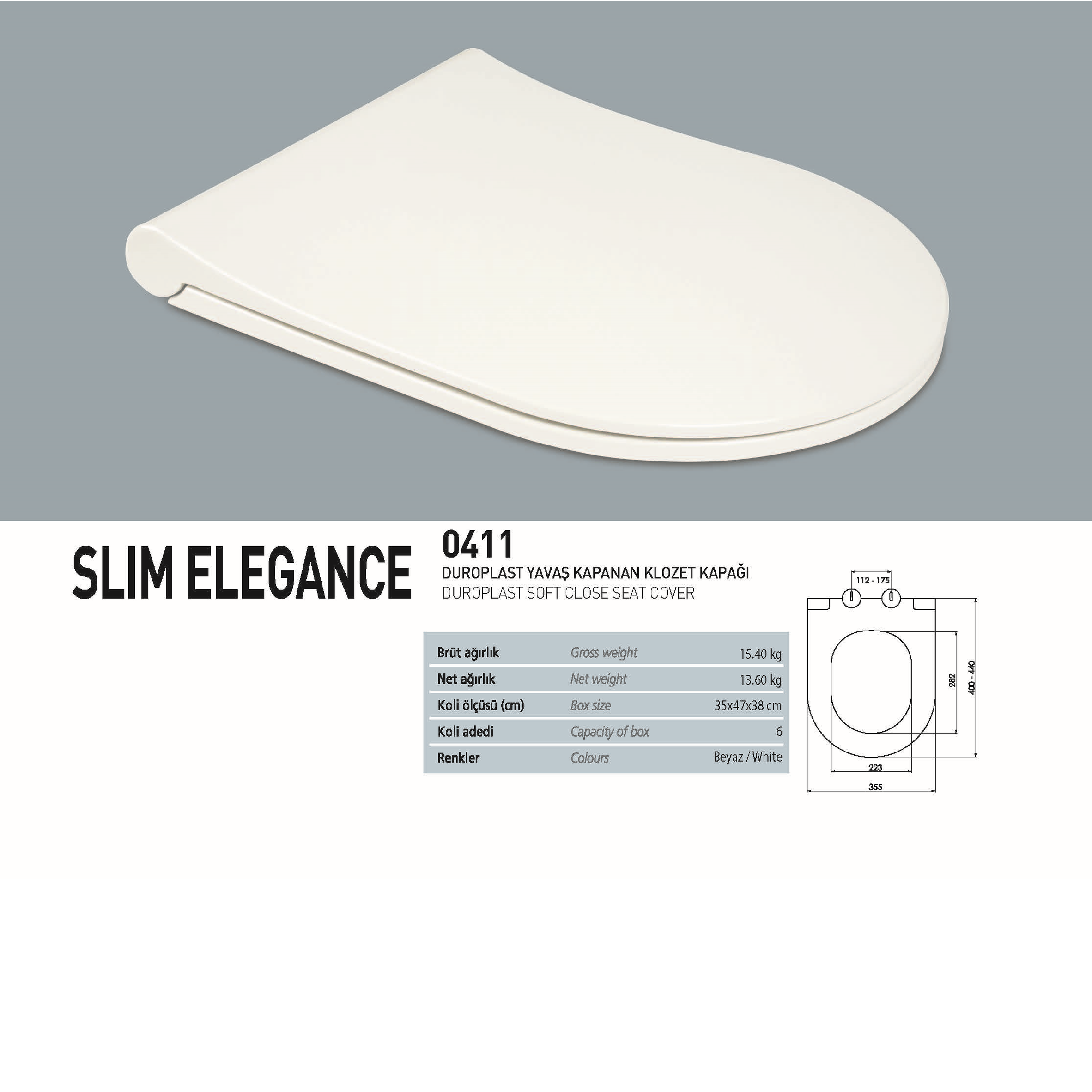 NKP SLİM ELEGANCE SOFT DUROPLAST KLOZET KAPAK
